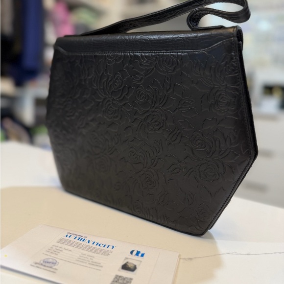 Valentino Black Embossed Women's Bag - Picture 5 of 9